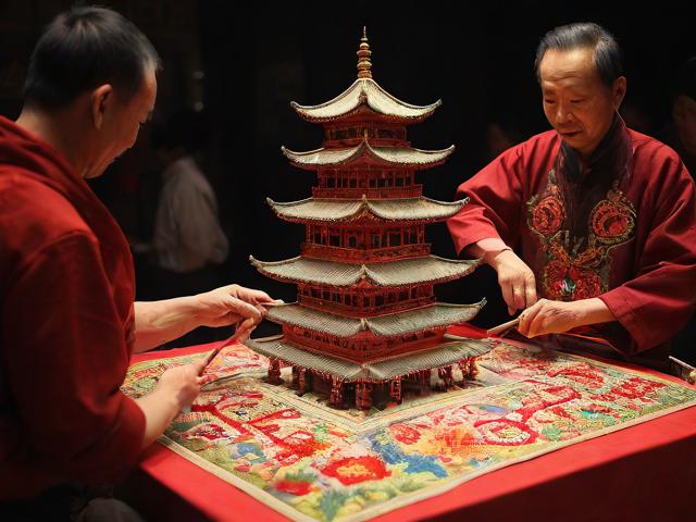 九游体育网站_ 传统技艺“宝塔滚绣”比赛,文化融合的视觉盛宴